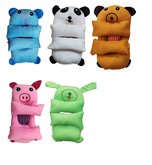 Baby Sleep Pillow for Newborns & Infants - Anti Flat Head Memory Foam Pillow, Hypoallergenic & Breathable Cotton, Toddler Head Support for Crib, Stroller, Soft & Comfortable Baby Pillow (Multi Colour)